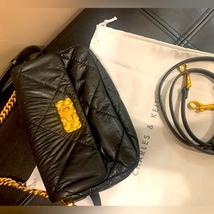 Charles & Keith convertible black bag